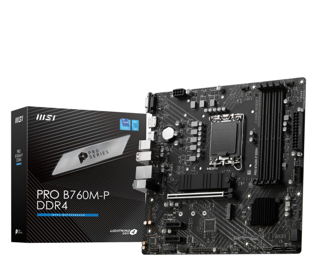 MSI Płyta główna PRO B760M-P DDR4 s1700 4DDR4 DP/HDMI 2M.2 mATX - 1243707 - zdjęcie